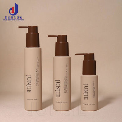 Premium 60ml 100ml 120ml Matte Custom Leere Runde Luxus Hautpflege Körperöl Gesichts Serum Pump- und Lotionflasche mit Verpackung